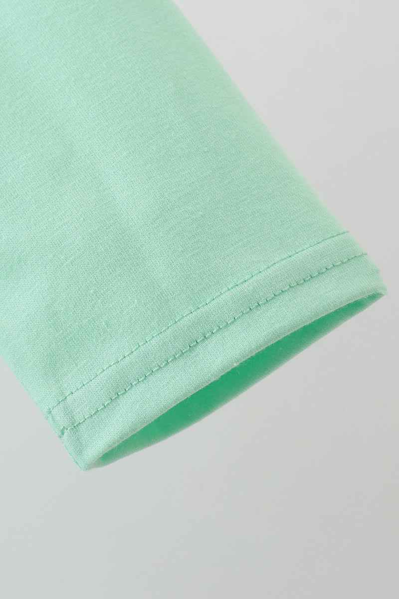 Green parade embroidery gingham dress