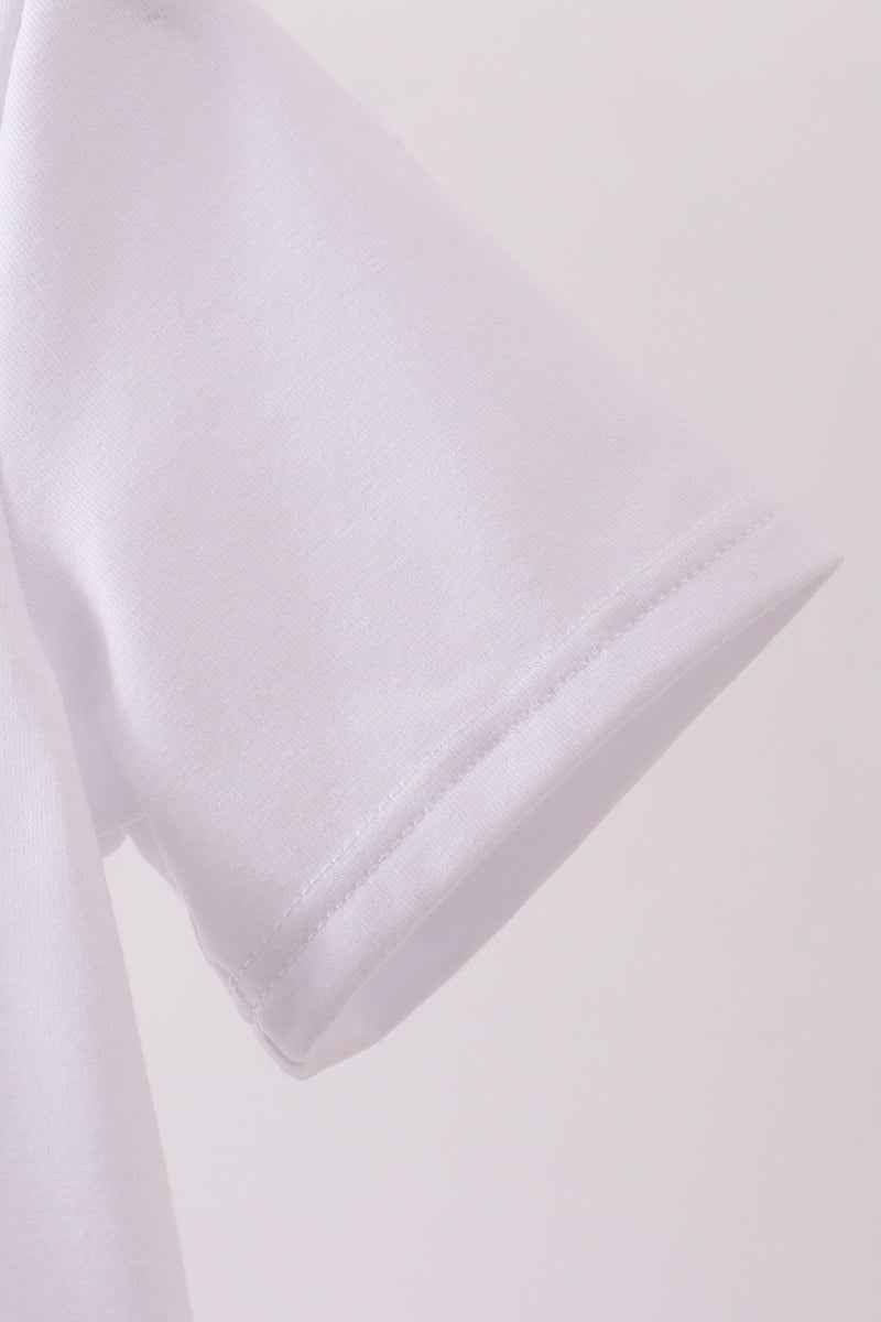 White MAMA bow applique mom&me top