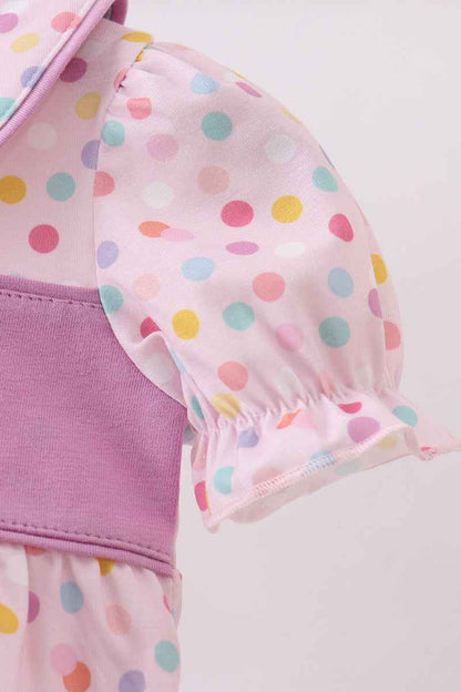 Purple birthday embroidery bubble Outfit