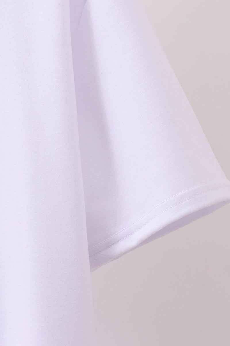 White bow sequin mom&me top