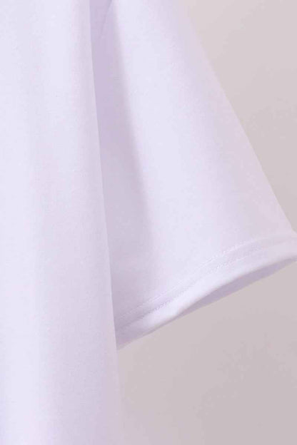 White bow sequin mom&me top