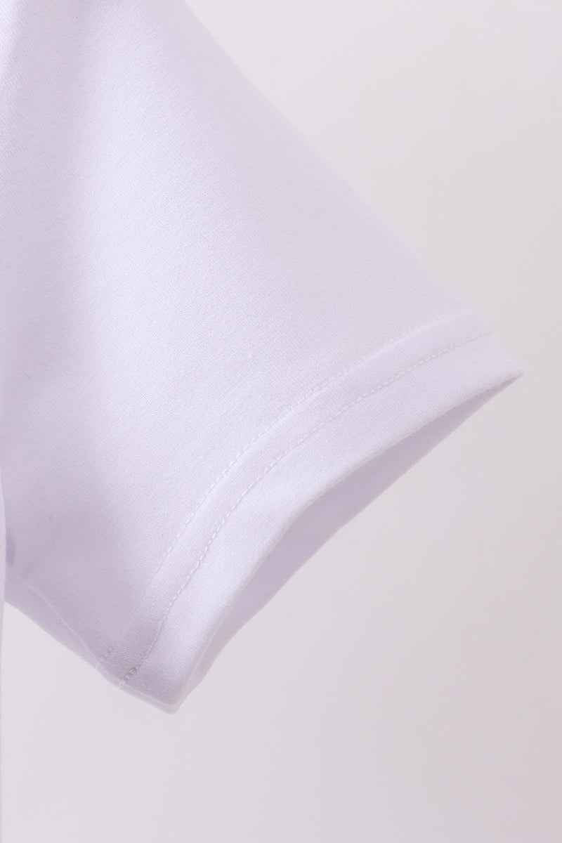 White bow sequin mom&me top