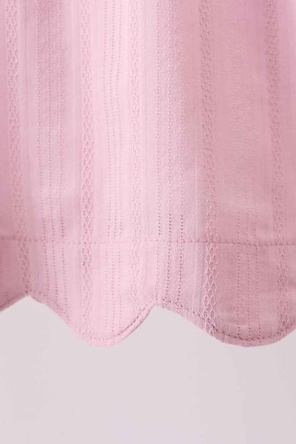 Pink fireworks flag smocked jacquard scalloped ruffle bloomer set