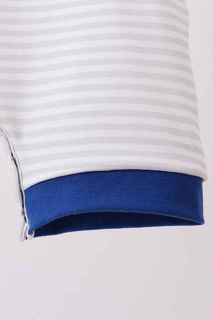 Navy bow applique stripe jonjon