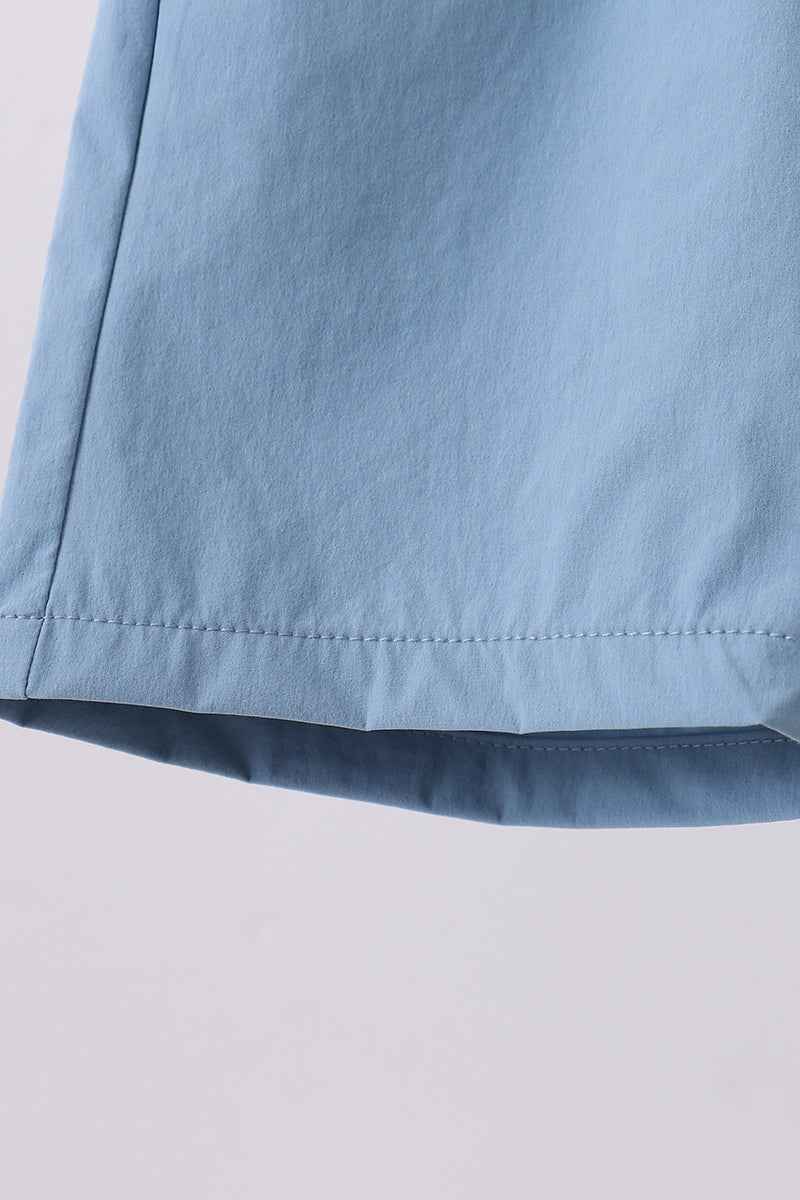 Dusty blue pocket performance shorts