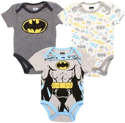 Batman Boys' 3-Pack Bodysuit Set