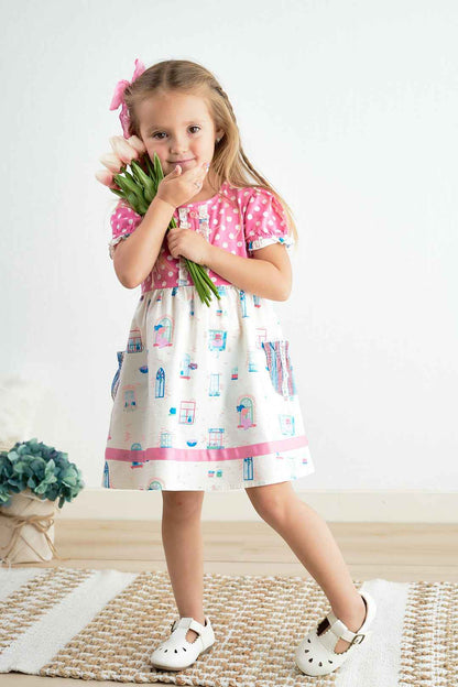 balcony pink dot dress