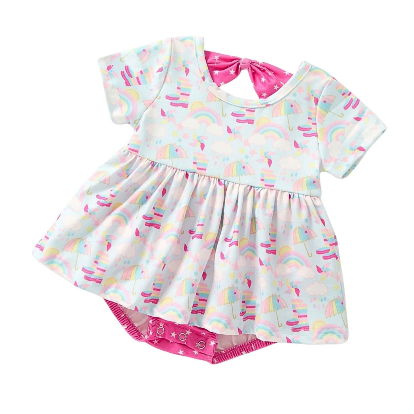 Rainbow Showers Girls Romper