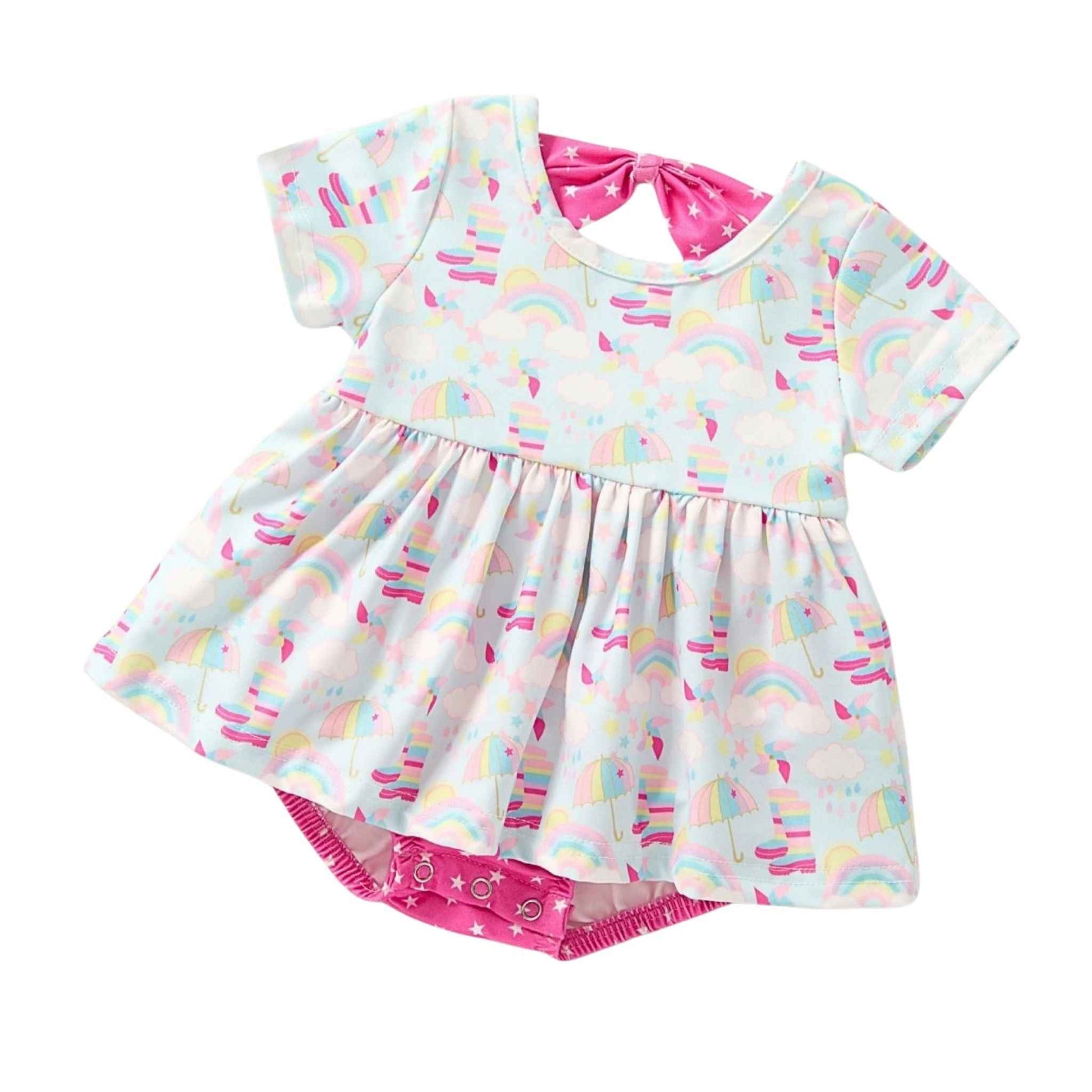 Rainbow Showers Girls Romper