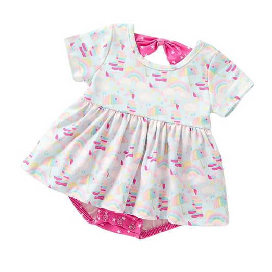 Rainbow Showers Girls Romper