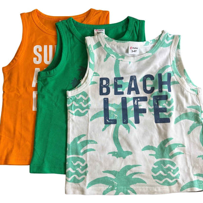 Boys 3 Piece tank tops surfing