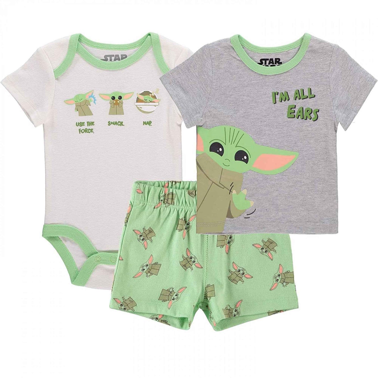 Baby Yoda Boys 3-Piece Short Set