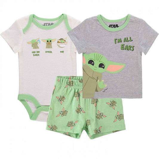 Baby Yoda Boys 3-Piece Short Set
