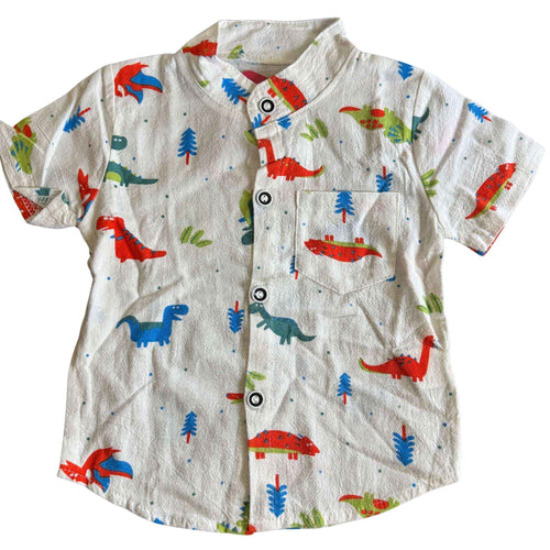 2pc Dinosaur Red shorts set