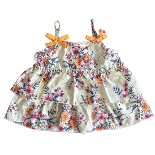 2pc Floral Ruffled Bowknot Shorts Set